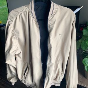 Men’s Reversible S Lacoste Black and Tan S Bomber